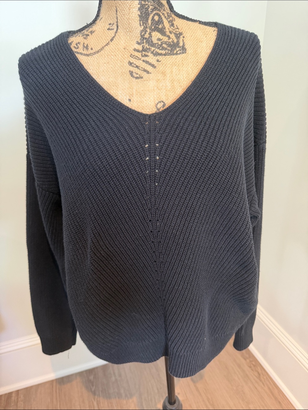 1. State Women's V-Neck Sweater in Black